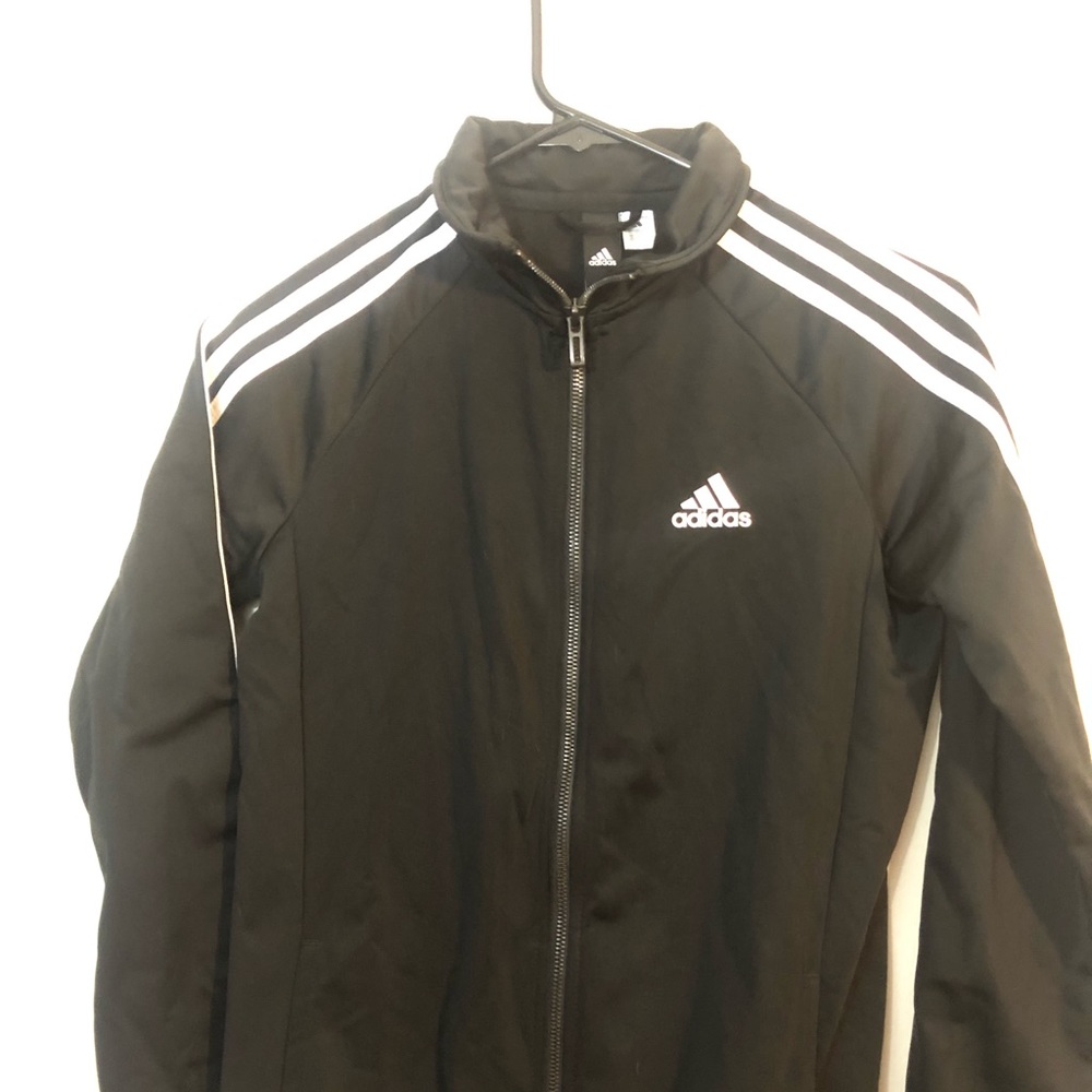 black and white adidas jacket